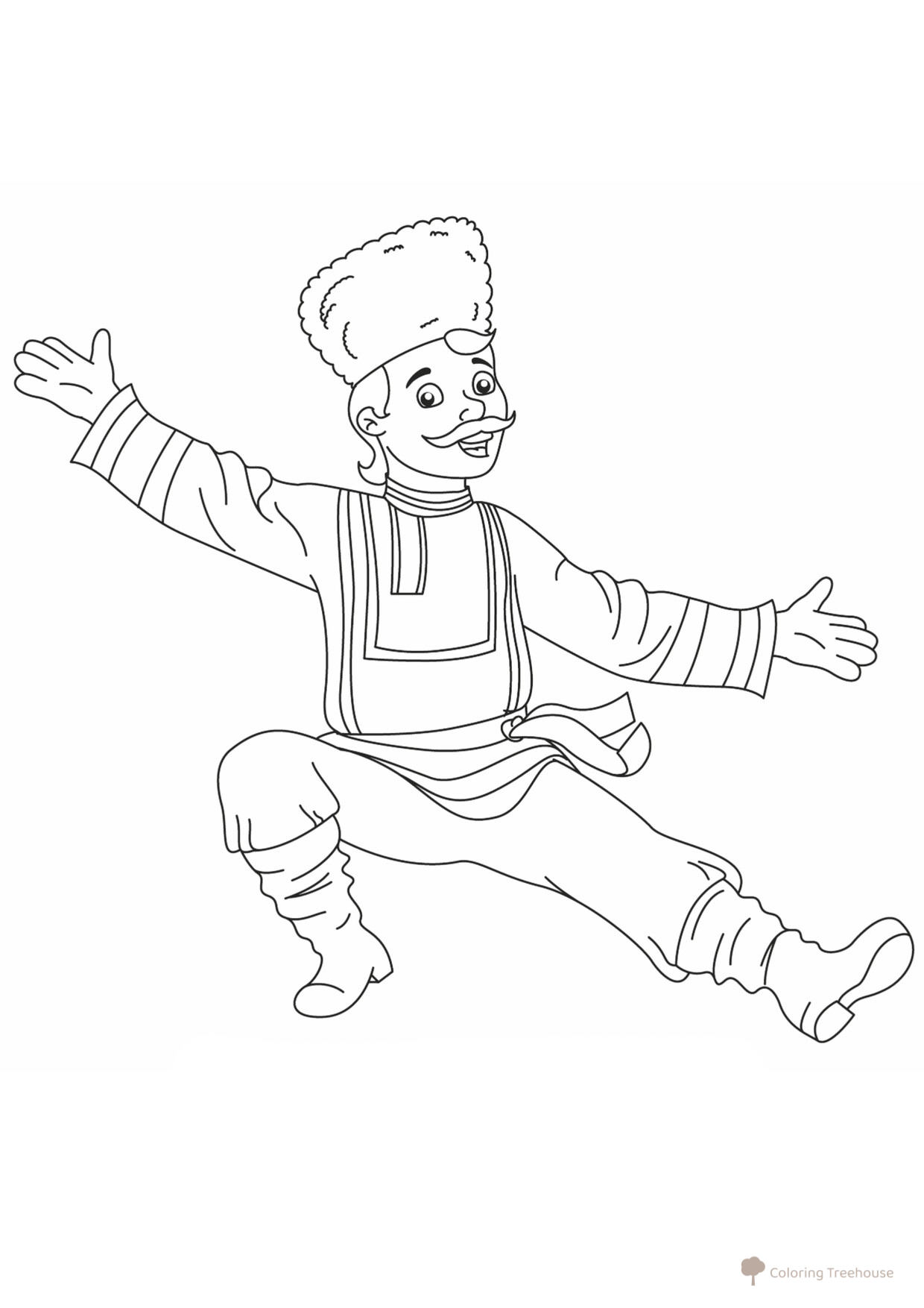Russian Dancer Coloring Page free printable Russia Coloring Pages coloring page