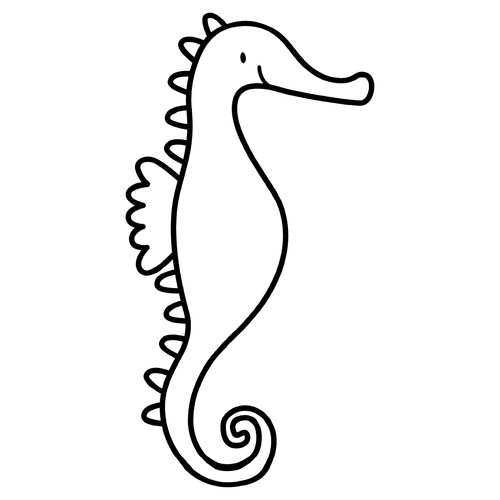 Seahorse Coloring Page for Toddlers free printable Fish and Sea Creatures Coloring Pages for Toddlers coloring page