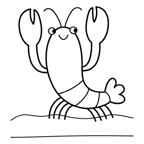 Páginas para colorear: Cangrejo con grandes pinzas dibujo para colorear gratis de Páginas para colorear de peces y habitantes del mar para niños