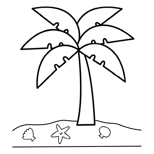 Раскраска Райский пляаж dibujo para colorear gratis de Páginas para colorear de peces y habitantes del mar para niños