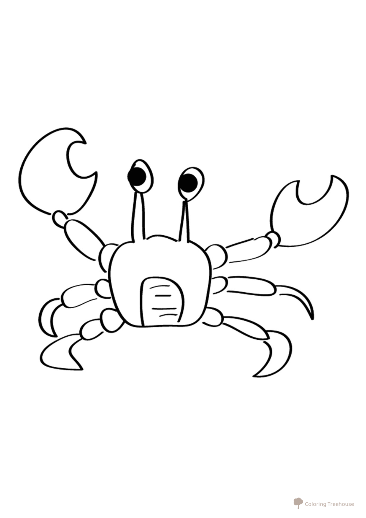 Página para colorear: Cangrejo dibujo para colorear gratis de Páginas para colorear de peces para niños
