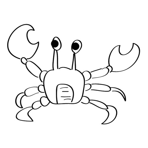 Página para colorear: Cangrejo dibujo para colorear gratis de Páginas para colorear de peces para niños