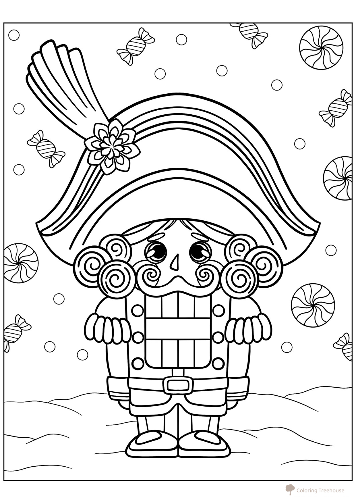 Kawaii Nutcracker Coloring Page free printable Nutcracker Coloring Pages coloring page