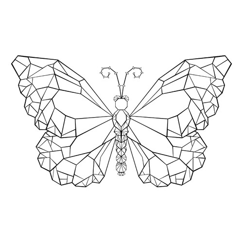 Página para colorear: Mariposa Cristalina dibujo para colorear gratis de Mariposas – láminas para colorear. Mariposas y flores