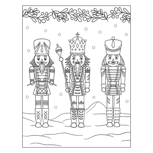 Página para colorear «Tres Cascanueces» dibujo para colorear gratis de Páginas para colorear Cascanueces