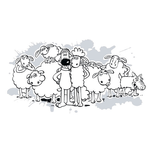 Shaun the Sheep and His Friends Coloring Page free printable Shaun the Sheep Coloring Pages coloring page