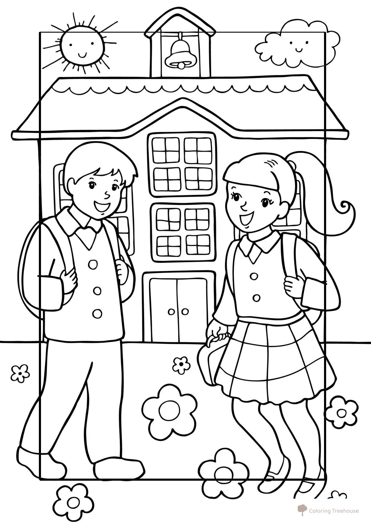 First Graders Coloring Page free printable Back to School Coloring Pages coloring page