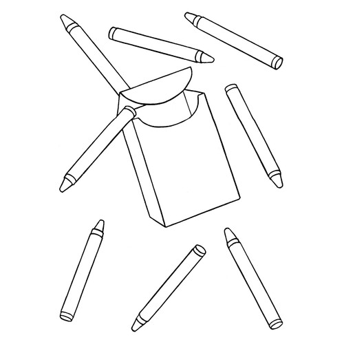 Página para colorear: Crayones de colores dibujo para colorear gratis de Páginas para colorear del 1 de septiembre