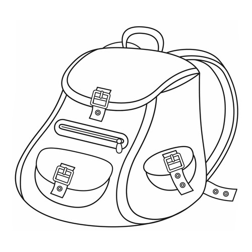 Libro para colorear: Mochila escolar dibujo para colorear gratis de Páginas para colorear del 1 de septiembre