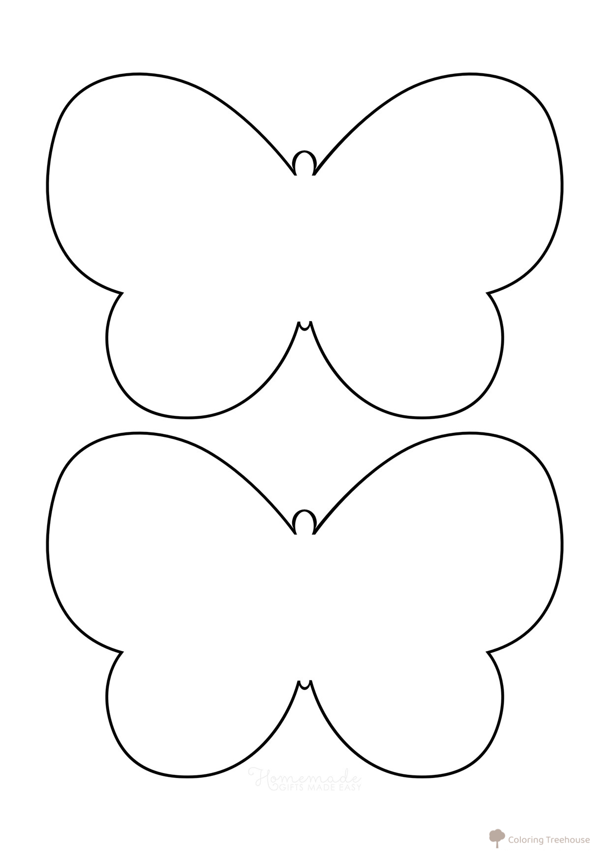 Butterfly Coloring Page Template free printable Butterfly Coloring Pages and Flowers coloring page