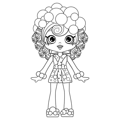 涂色页:泡泡莎(Баблейша) 免费可打印Shopkins 涂色页涂色页