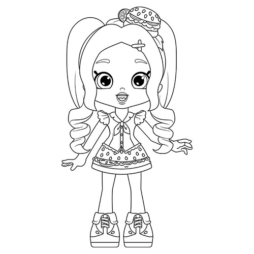 着色页:切尔西·芝士堡 免费可打印Shopkins 涂色页涂色页