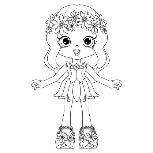 涂色页:黛西·佩特尔斯 免费可打印Shopkins 涂色页涂色页