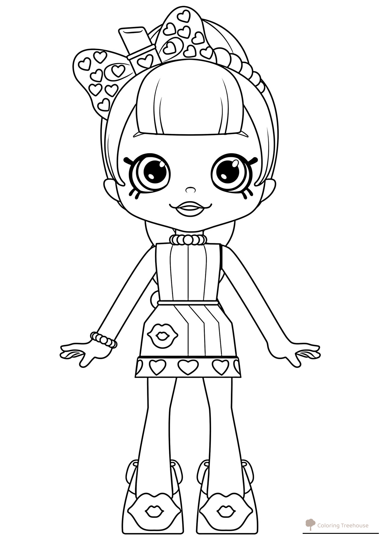 Página para colorear Lippi Lulu dibujo para colorear gratis de Páginas para colorear de Shopkins