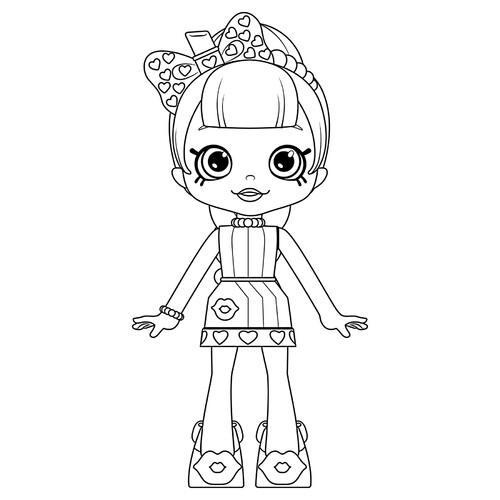 Página para colorear Lippi Lulu dibujo para colorear gratis de Páginas para colorear de Shopkins