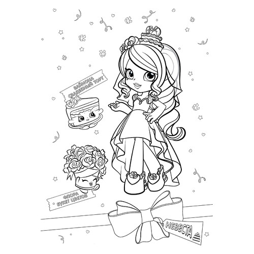 Раскраска Невеста dibujo para colorear gratis de Páginas para colorear de Shopkins