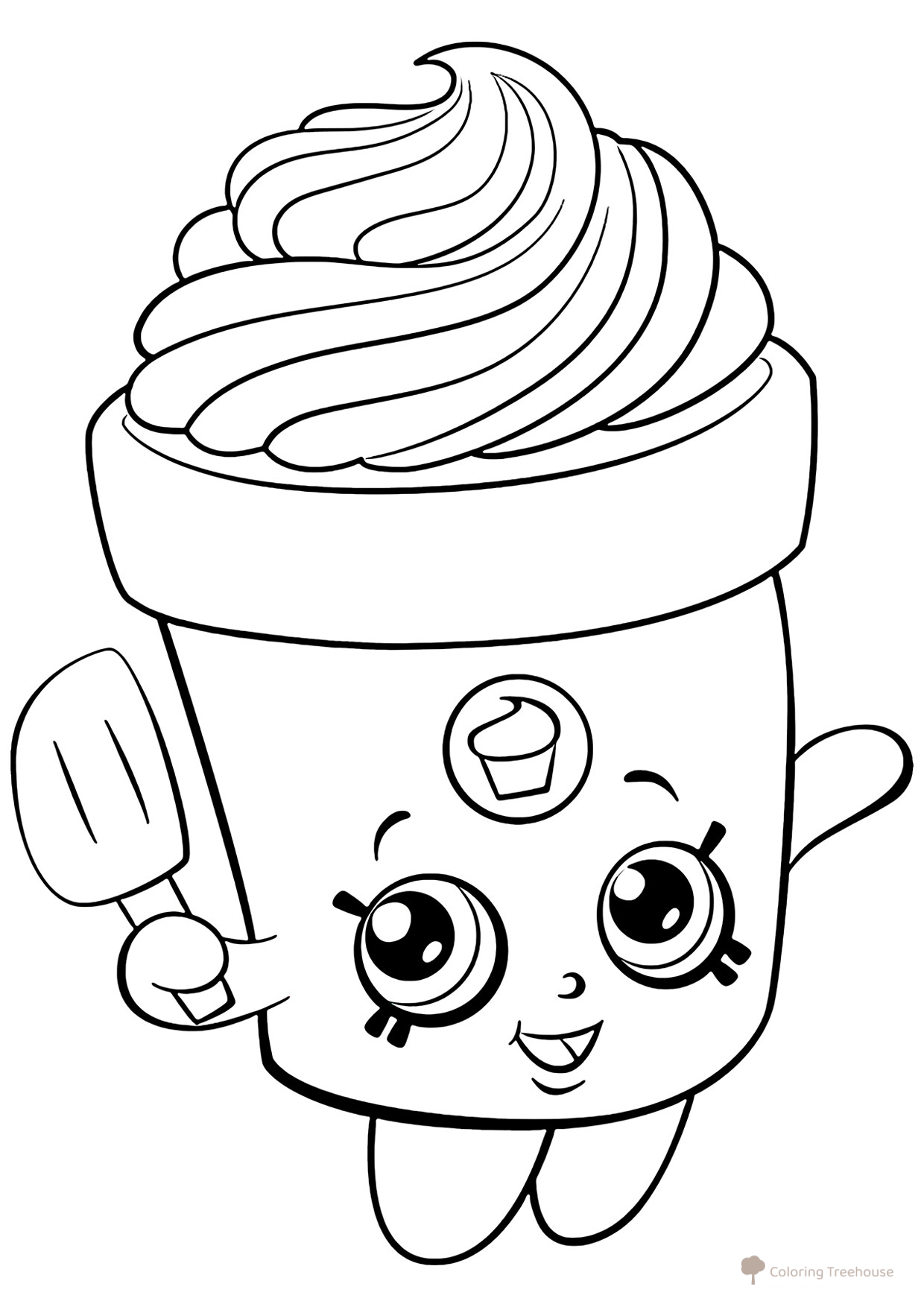 Página para colorear Shopkins: Frida Glazur dibujo para colorear gratis de Páginas para colorear de Shopkins
