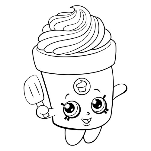 Página para colorear Shopkins: Frida Glazur dibujo para colorear gratis de Páginas para colorear de Shopkins