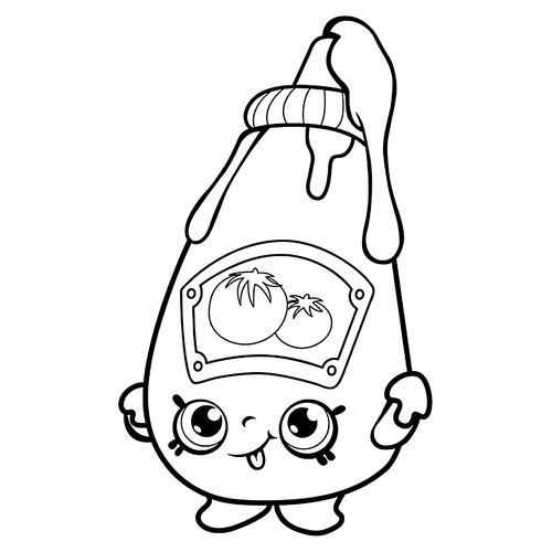 Página para colorear Shopkins: Ketchup Tommi dibujo para colorear gratis de Páginas para colorear de Shopkins