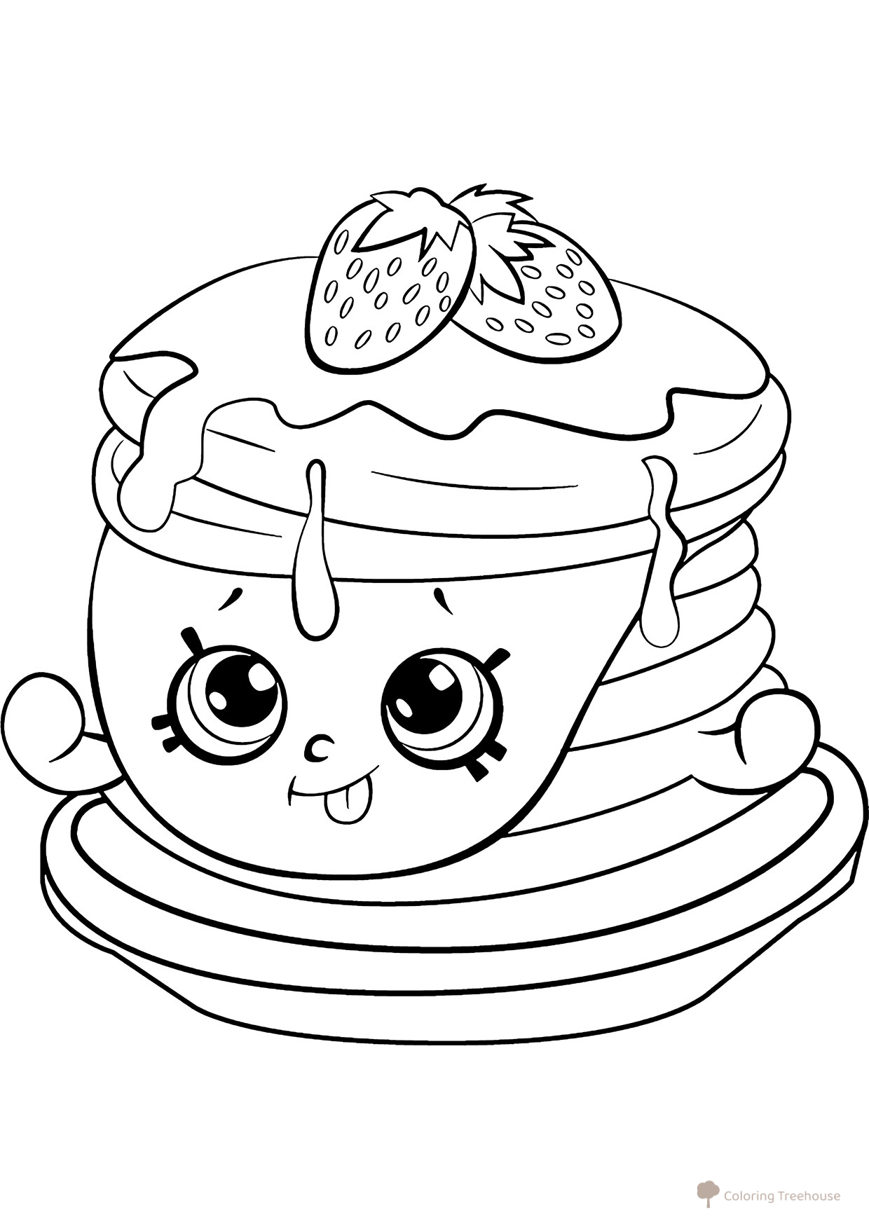 Página para colorear Shopkins: Blinis de fresa dibujo para colorear gratis de Páginas para colorear de Shopkins