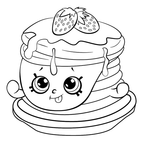 Página para colorear Shopkins: Blinis de fresa dibujo para colorear gratis de Páginas para colorear de Shopkins