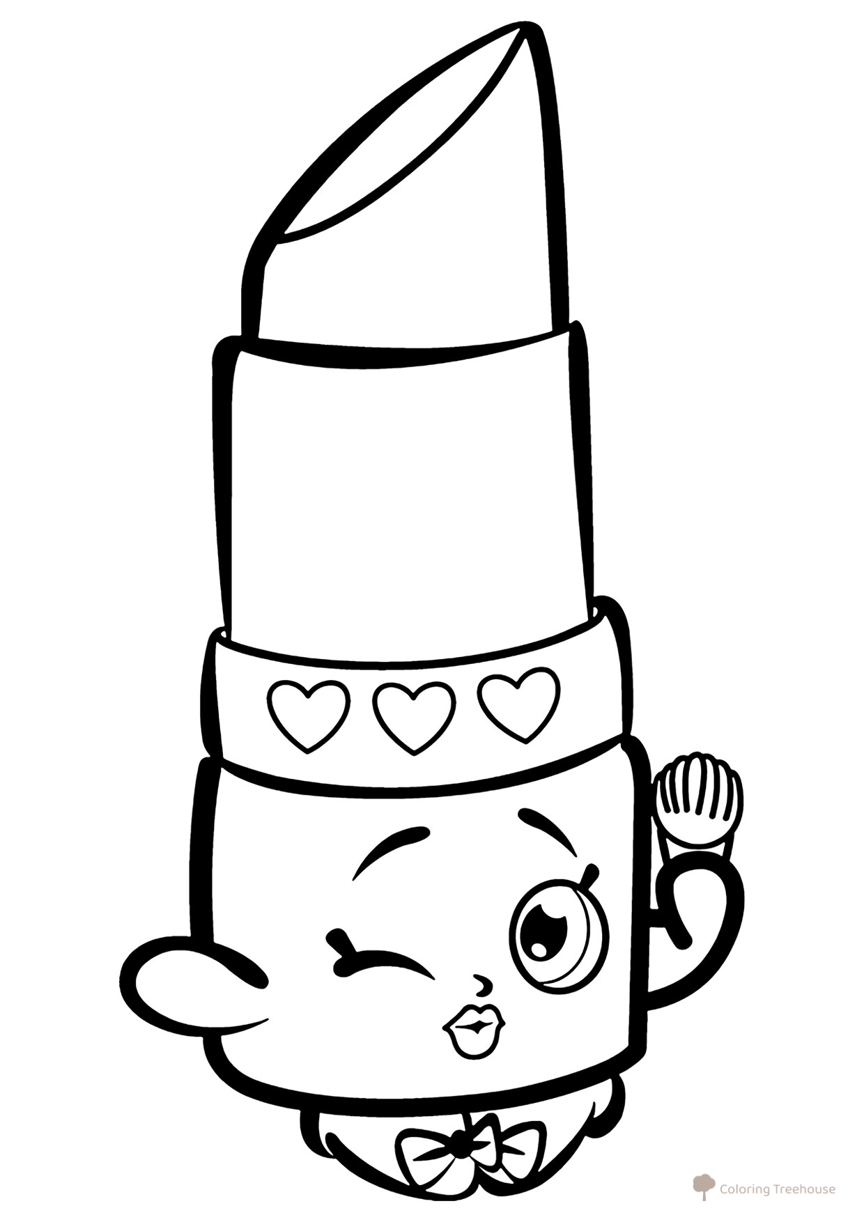 Shopkins Lilli Lips Coloring Page free printable Shopkins Coloring Pages coloring page