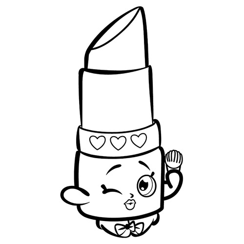 Shopkins Lilli Lips Coloring Page free printable Shopkins Coloring Pages coloring page