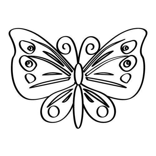 Página para colorear: Mariposa alegre dibujo para colorear gratis de Mariposas – láminas para colorear. Mariposas y flores