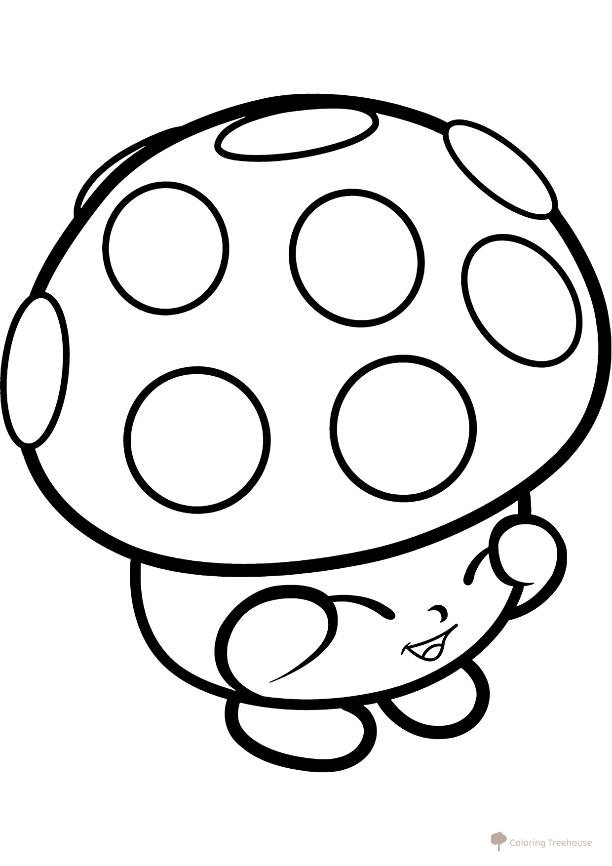 Dibujos para colorear Shopkins: Miss Mushi Mu dibujo para colorear gratis de Páginas para colorear de Shopkins