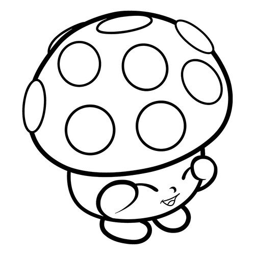 Dibujos para colorear Shopkins: Miss Mushi Mu dibujo para colorear gratis de Páginas para colorear de Shopkins