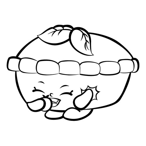 Shopkins Apple Pie Coloring Page free printable Shopkins Coloring Pages coloring page