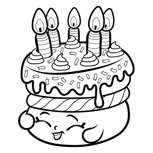 Shopkins Birthday Wishes Coloring Page free printable Shopkins Coloring Pages coloring page