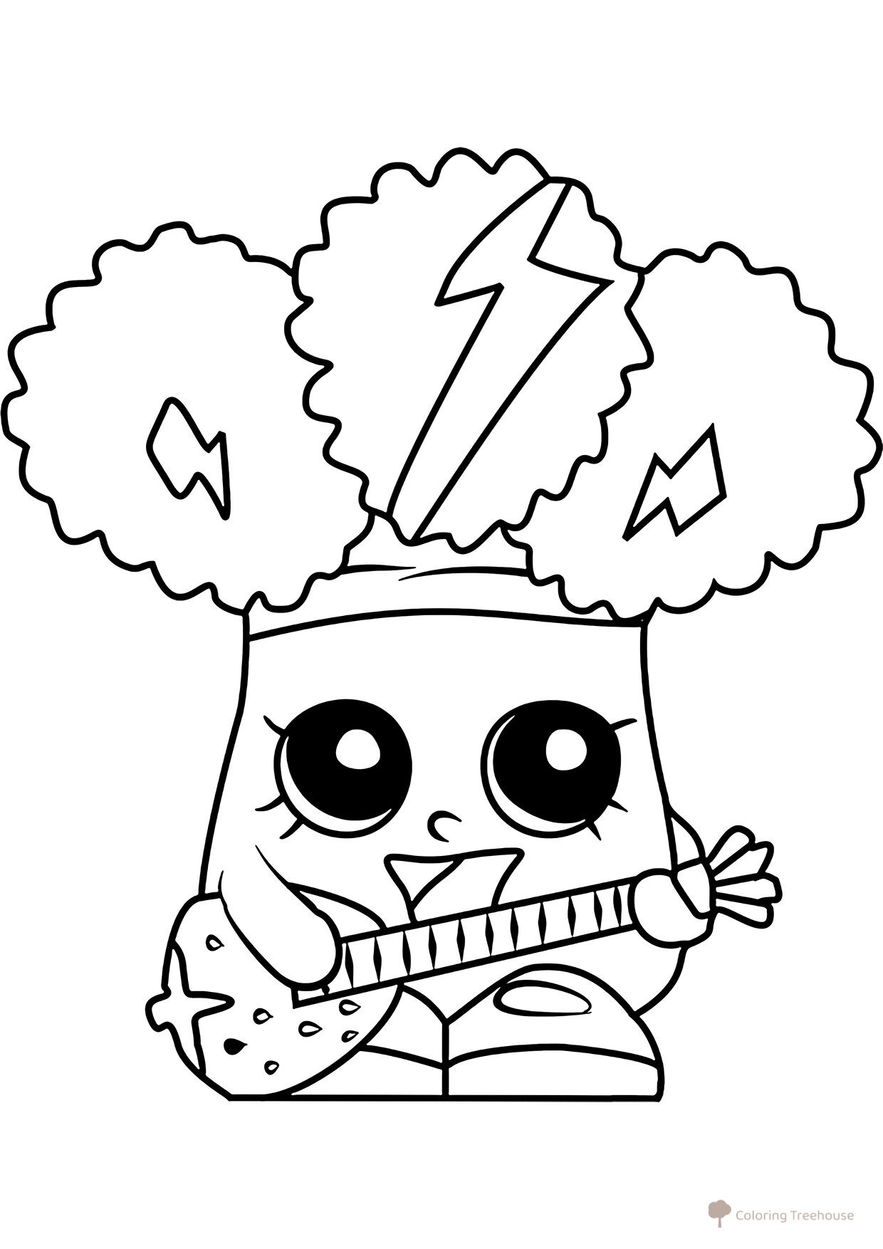 Shopkins Роккин Брок — раскраска 免费可打印Shopkins 涂色页涂色页