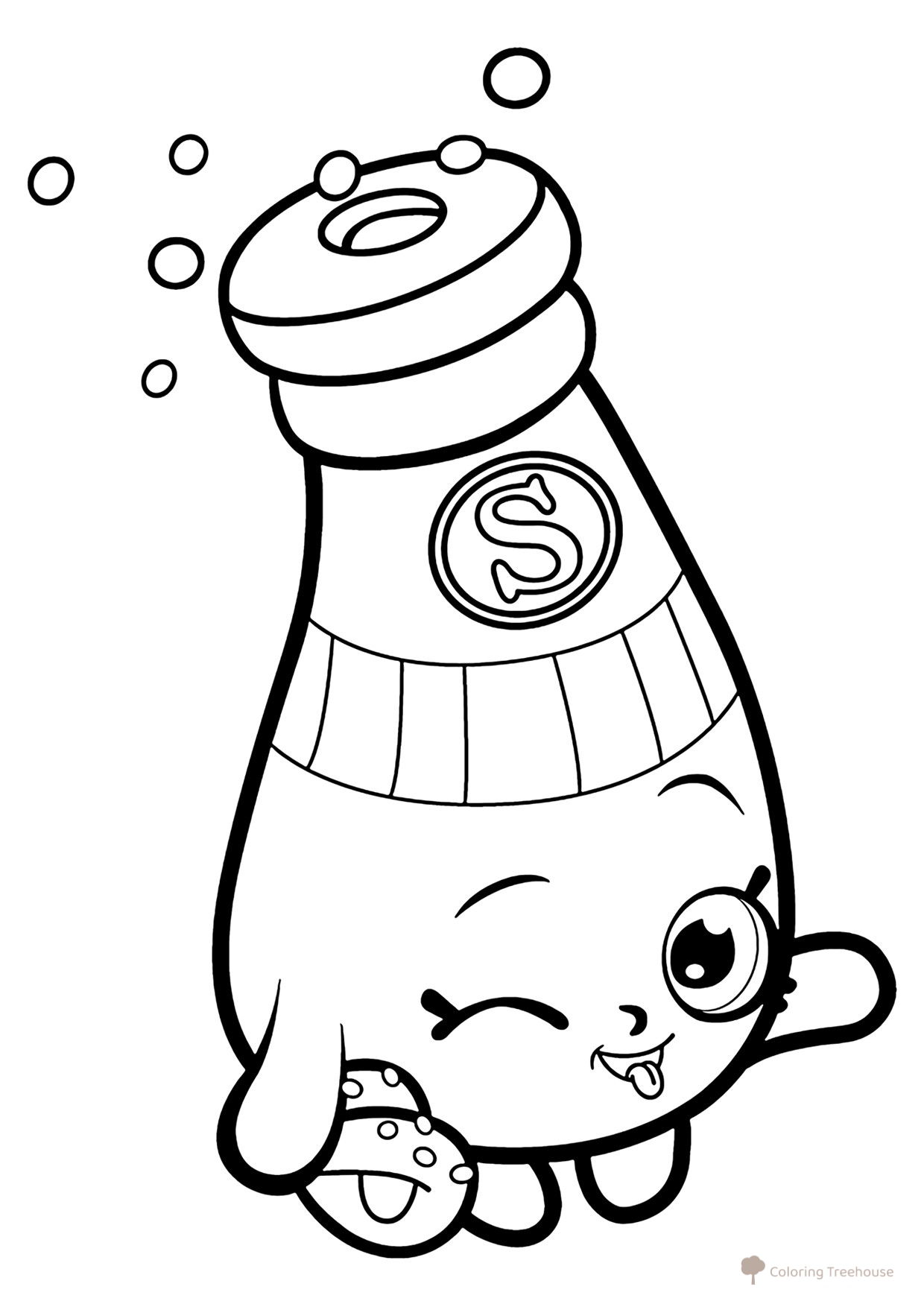 Página para colorear de Shopkins: Sally Shakes dibujo para colorear gratis de Páginas para colorear de Shopkins