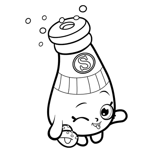 Página para colorear de Shopkins: Sally Shakes dibujo para colorear gratis de Páginas para colorear de Shopkins