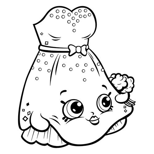 涂色页:Shopkins 婚纱 免费可打印Shopkins 涂色页涂色页