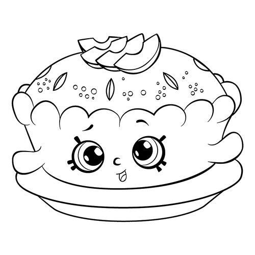 涂色页:Shopkins 苹果派 免费可打印Shopkins 涂色页涂色页