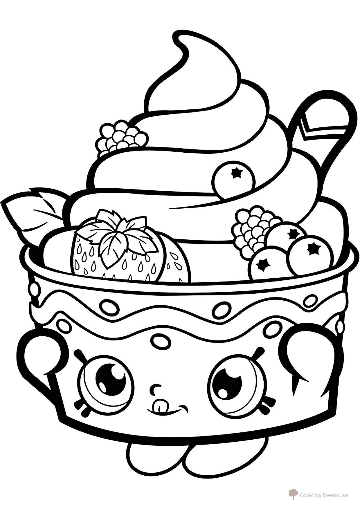 Shopkins Frozen Yo Chi Coloring Page free printable Shopkins Coloring Pages coloring page