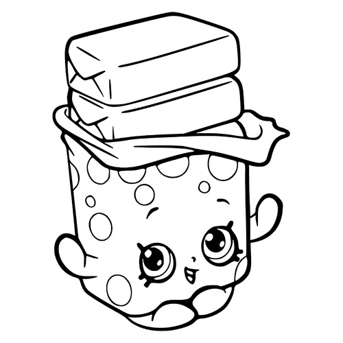 填色页:Shopkins 口香糖 Bobby 免费可打印Shopkins 涂色页涂色页