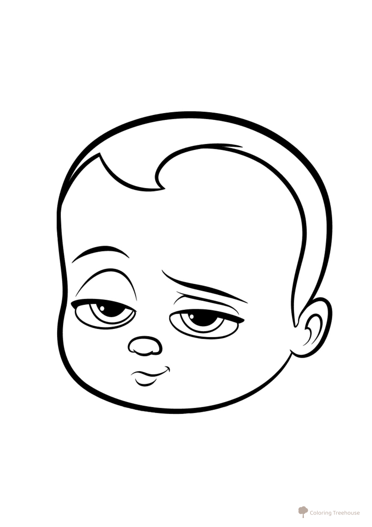 Boss Baby Portrait Coloring Page free printable Boss Baby Coloring Pages coloring page