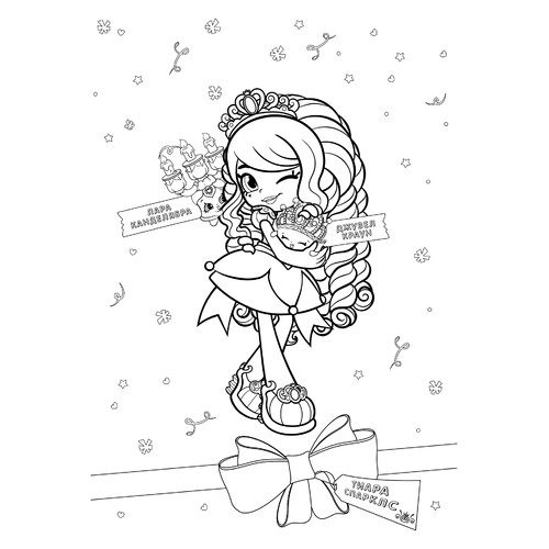 涂色图:蒂阿拉·斯帕克尔斯 免费可打印Shopkins 涂色页涂色页