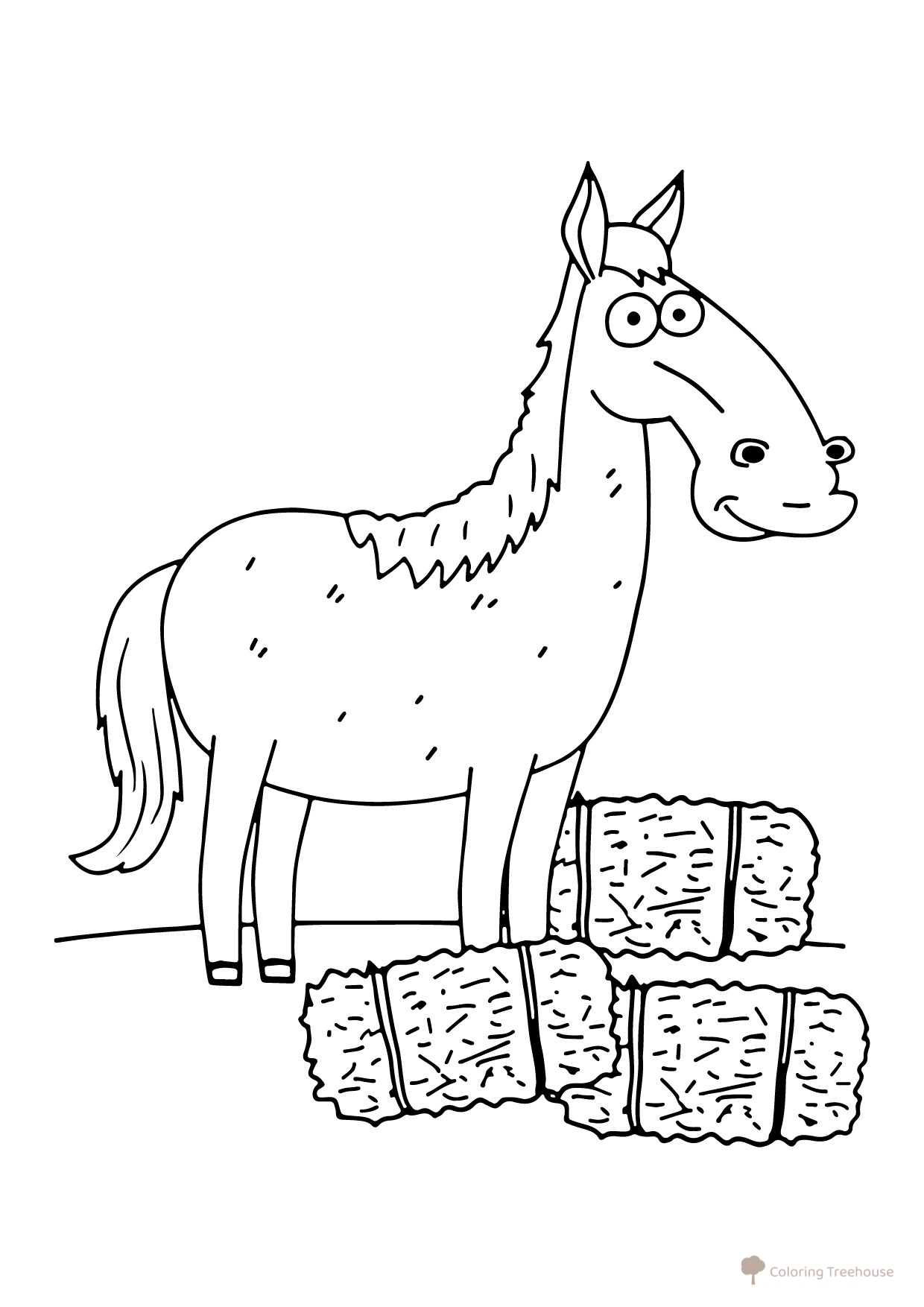 Horse from Blue Tractor Coloring Page free printable Blue Tractor Coloring Pages coloring page