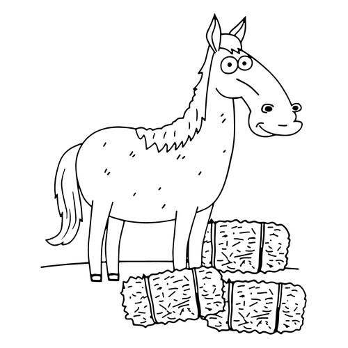 Horse from Blue Tractor Coloring Page free printable Blue Tractor Coloring Pages coloring page