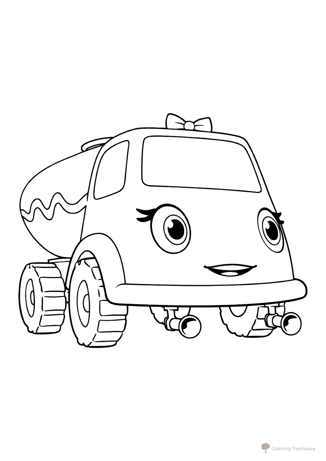 Coloring Page "Watering Can from Blue Tractor" free printable Blue Tractor Coloring Pages coloring page