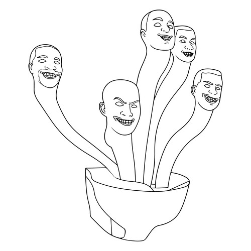 Five-Headed Skibidi Toilet Coloring Page free printable Skibidi Toilet Coloring Pages coloring page