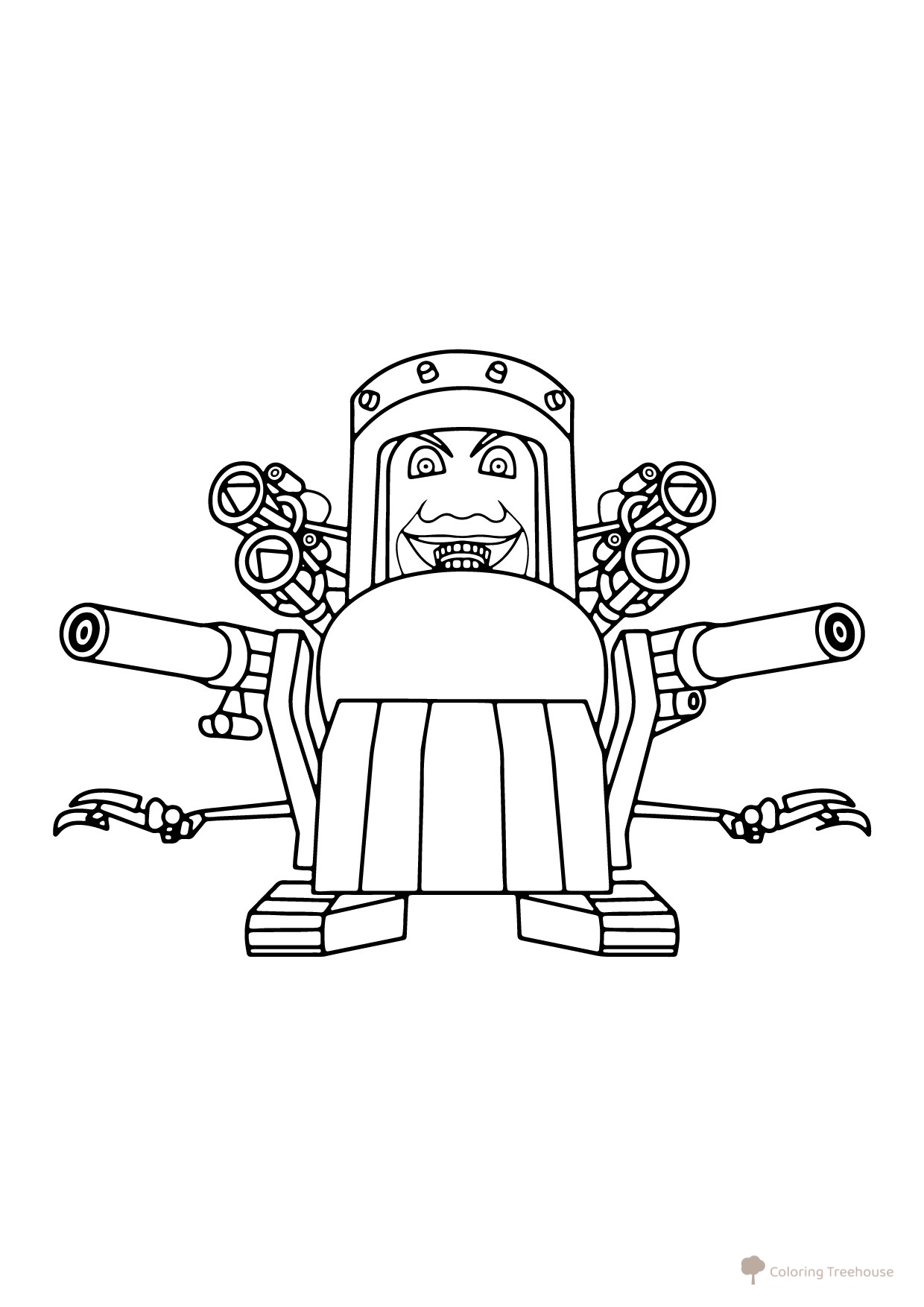Skibidi Toilet Coloring Page with Guns and Lasers free printable Skibidi Toilet Coloring Pages coloring page