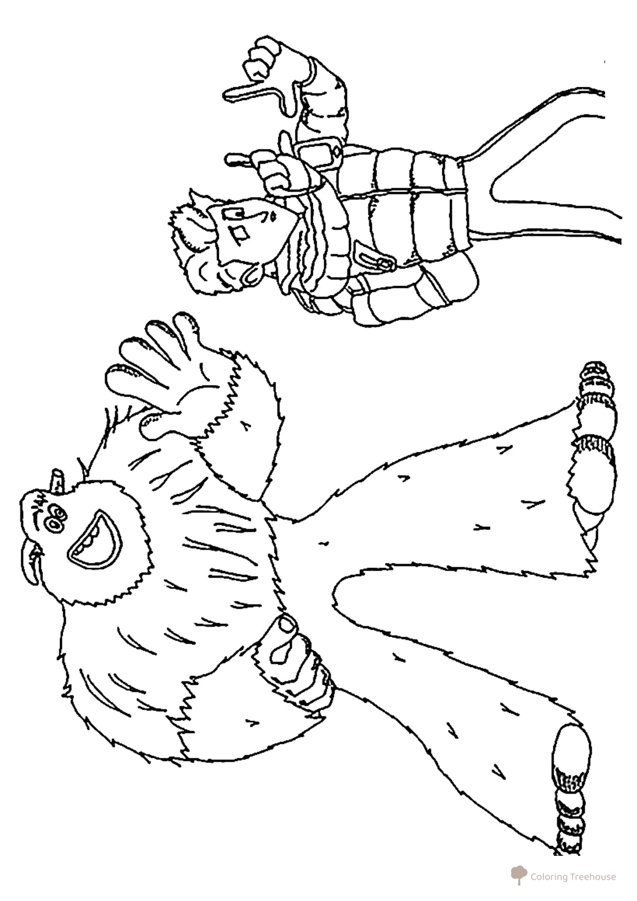 Página para colorear: Migo conoce a Percy dibujo para colorear gratis de Páginas para colorear de Smallfoot