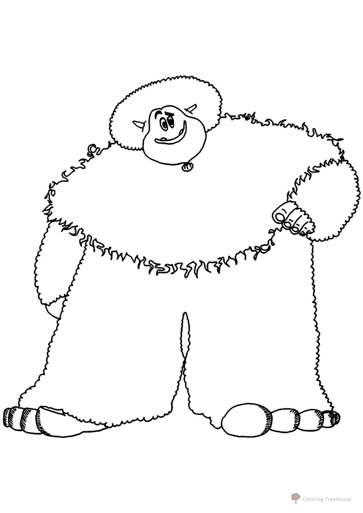 Página para colorear del Yeti Gwangi dibujo para colorear gratis de Páginas para colorear de Smallfoot