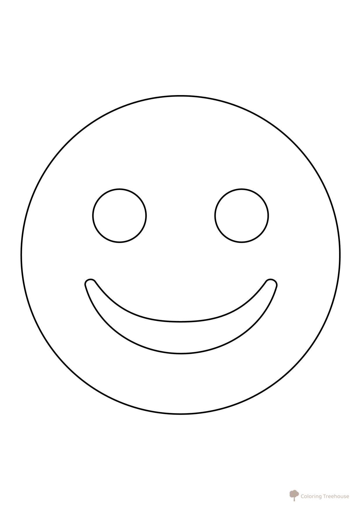 Simple Smiley Coloring Page free printable Emoji Coloring Pages coloring page