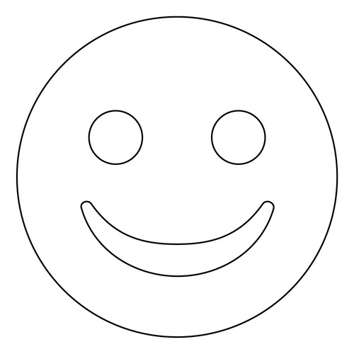 Simple Smiley Coloring Page free printable Emoji Coloring Pages coloring page